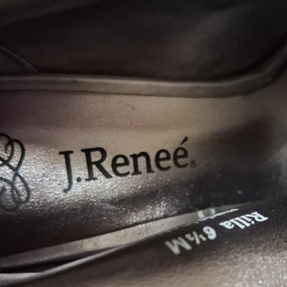 J.Renee Taupe Peep-Toe Heels - Picture 2 of 7